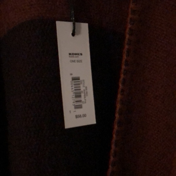 NWT Apt 9 Open Front Blanket Cardigan Poncho Wrap  One Size - Picture 3 of 3